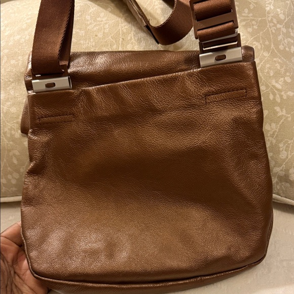 Mandarina Duck Brown Messenger Leather Crossbody Bag - Picture 9 of 16